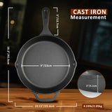 Pre-Seasoned Cast Iron Skillet 10 Inch (25.6 cm) Diameter