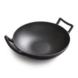 Cast Iron Kadai-Wok 32cm Pre-Seasoned