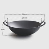Cast Iron Kadai-Wok 30cm (11.8 inch) Pre-Seasoned