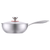 HÖF Stainless Steel 24 cm (9.5 inches) Sauté Pan 3-ply with Glass Lid