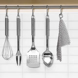 Cast Iron Cleaner - 4 Inch (10 cm) Stainless Steel Chain mail Scrubber for Cast Iron and Steel Cookware - Pre Seasoned Pans, Woks, Dutch Ovens, Grills and Skillets
