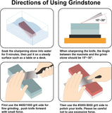 Knife Sharpening Whetstone Set - 4 Side Kit Grit 400/1000/3000/8000 Waterstone Sharpening Kit with Flattening Stone, Non-Slip Bamboo Wood Base, Polishing Compound, Cut Resistant Gloves, Angle Guide & Leather Strop
