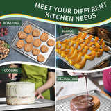 HÖF Stainless Steel Baking Tray and Cooling Rack 31x24x2.5 cm (12.59 x 9.84 x 1 Inches)