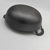 Yuan Bao Guo Cast Iron Wok with Glass Lid 20cm (8 inch) Pre-Seasoned