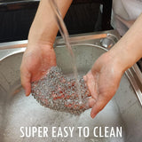 Cast Iron Cleaner - 4 Inch (10 cm) Stainless Steel Chain mail Scrubber for Cast Iron and Steel Cookware - Pre Seasoned Pans, Woks, Dutch Ovens, Grills and Skillets