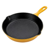 Yellow Enameled Cast Iron Skillet 8 Inch (20.5 cm)