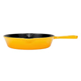 Yellow Enameled Cast Iron Skillet 8 Inch (20.5 cm)