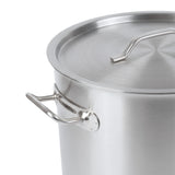 HÖF Industrial Stainless Steel Casserole / Stock Pot 24L (25 QT) With SS Lid and Heavy Bottom