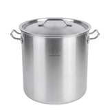 HÖF Industrial Stainless Steel Casserole / Stock Pot 20L (21 QT) With SS Lid and Heavy Bottom