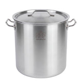 HÖF Industrial Stainless Steel Casserole / Stock Pot 24L (25 QT) With SS Lid and Heavy Bottom