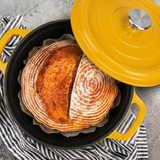 Yellow Enameled Cast Iron Casserole/Dutch Oven 8 Inch (20 cm)