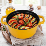 Yellow Enameled Cast Iron Casserole/Dutch Oven 8 Inch (20 cm)