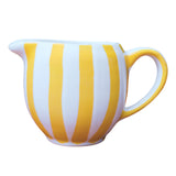Hand-Painted Yellow and White Stripe Milk Pourer