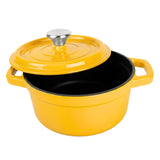 Yellow Enameled Cast Iron Casserole/Dutch Oven 8 Inch (20 cm)