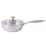 HÖF Stainless Steel 24 cm (9.5 inches) Sauté Pan 3-ply with Glass Lid