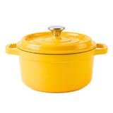 Yellow Enameled Cast Iron Casserole/Dutch Oven 8 Inch (20 cm)