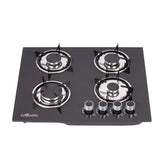 Green Life 4 Burner Gas Hob Glass Top | Built-in Gas Cooker Sri Lanka
