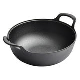 Yuan Bao Guo Cast Iron Wok with Glass Lid 20cm (8 inch) Pre-Seasoned