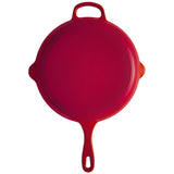 Red Enameled Cast Iron Skillet 10 Inch (26 cm)