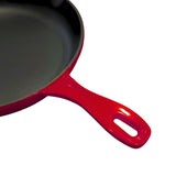 Red Enameled Cast Iron Skillet 10 Inch (26 cm)