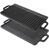 Cast Iron Reversible Grill 51cm x 26.5cm (20 Inch x 10.5 Inch) Pre-Seasoned